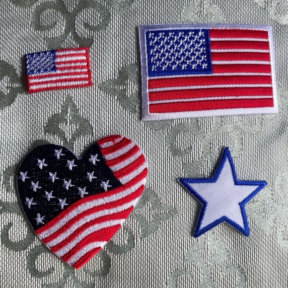 New!Any 2/$18 4 Iron On American Flag Patches - Picture 7 of 7